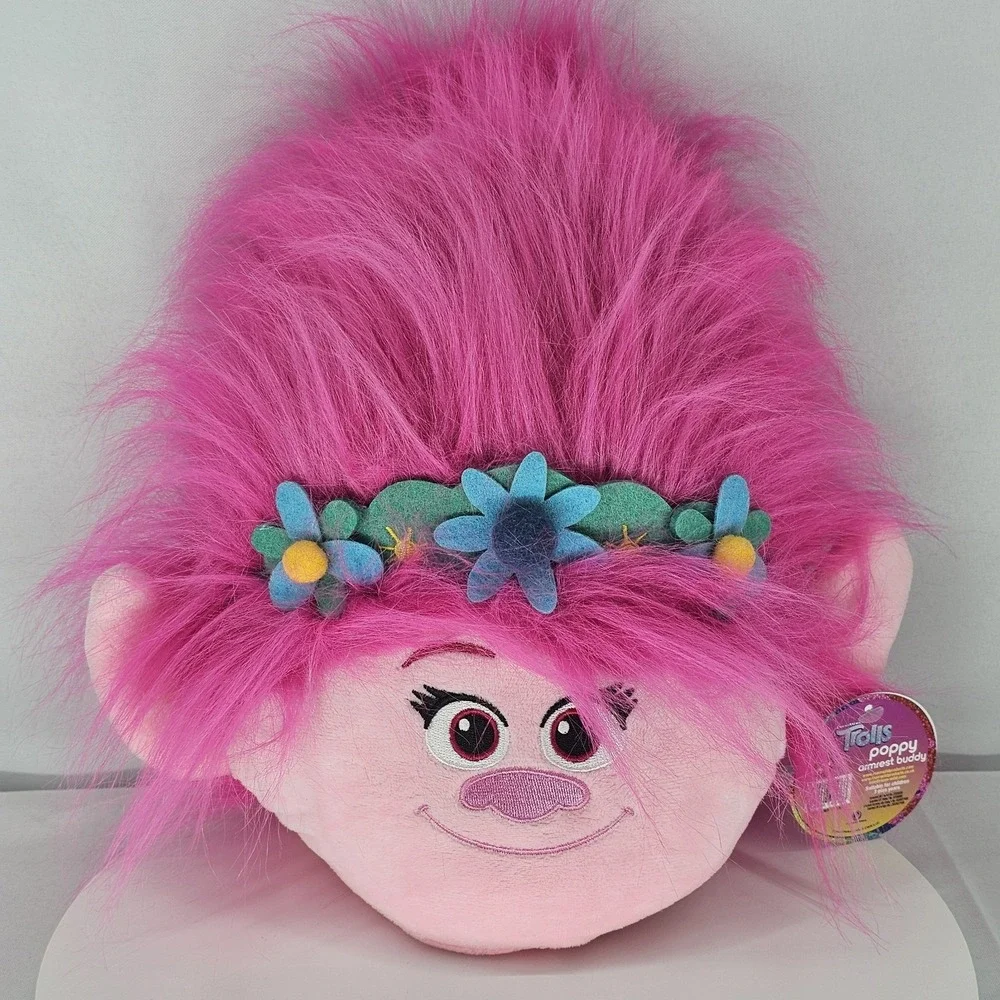 Dreamworks Trolls Poppy Armrest Travel Buddy Pillow 11x9